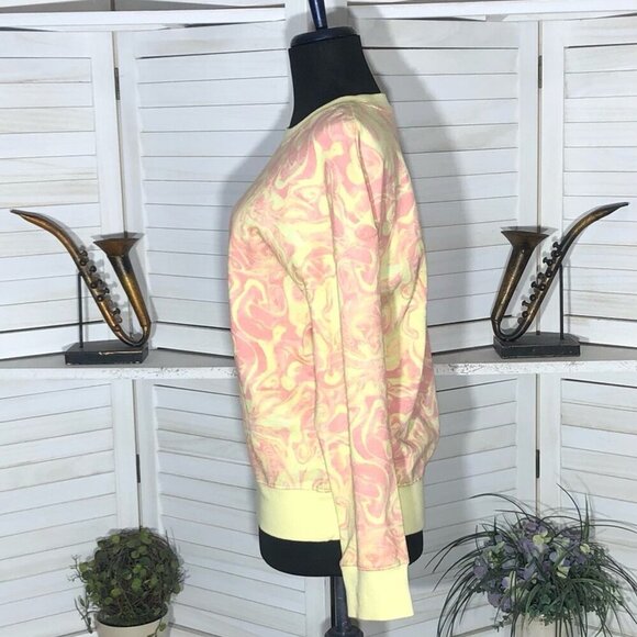 BP Nordstrom Tie Dye Sweatshirt Pullover Pink and Yellow XS - Picture 5 of 11
